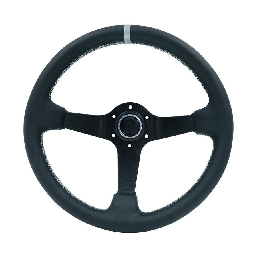 350 mm Deep-Dish Racing Steering Wheel – Red, Yellow or White