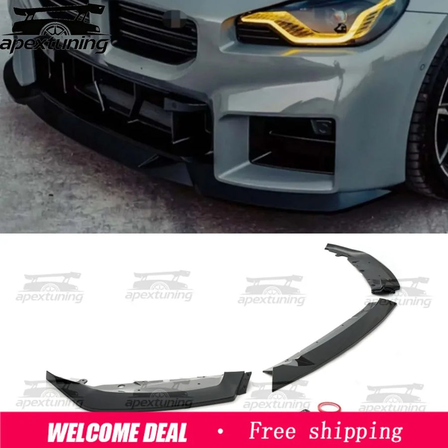 Gloss Black Front Splitter Lip – 2023–2026 BMW G87 M2