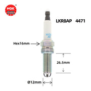 Ngk Platinum Spark Plug LKR8AP 4471 M6E63E64