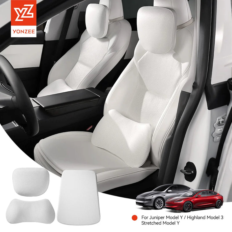 Neck Pillow and Lumbar Support for Tesla Model 3/Y