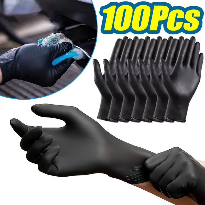 Black Disposable Work Gloves – 10 to 100 Pack