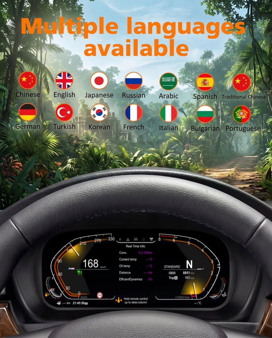 12.3-Inch Linux Digital Gauge Cluster for Select BMW F-Series Models