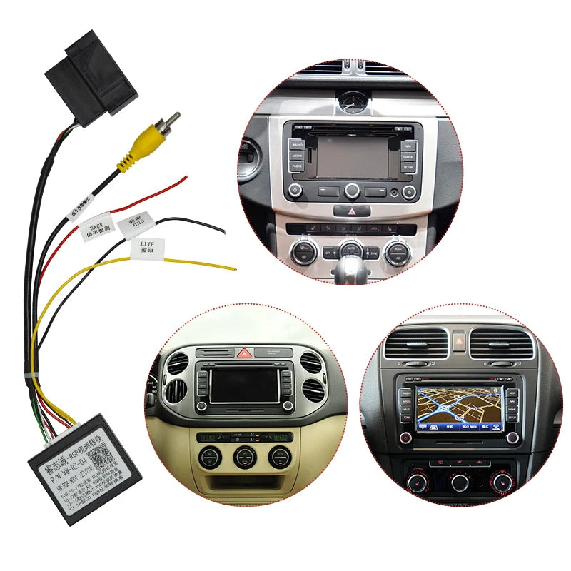 RGB-to-RCA Factory Camera Adapter for Volkswagen Passat B7, CC, Golf 6 and Tiguan