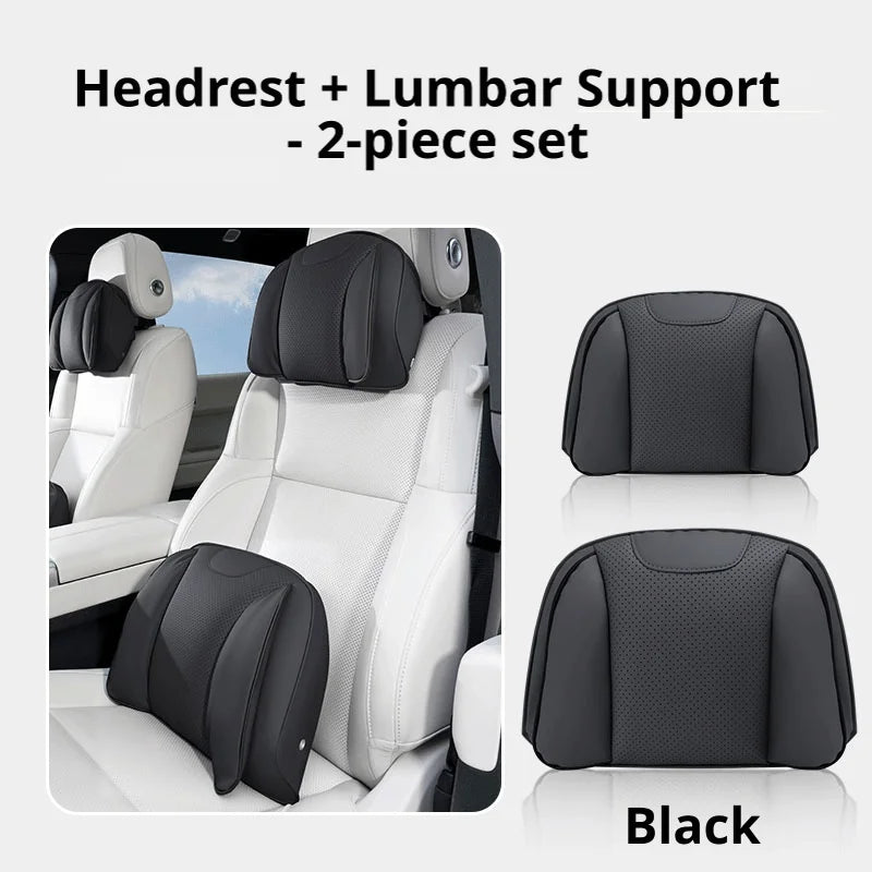 Tesla Car Headrest and Lumbar Support Pillow