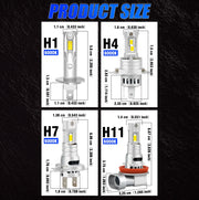 2-Piece H1/H4/H7/H11 LED Headlight Bulb – 6000K, CANBUS