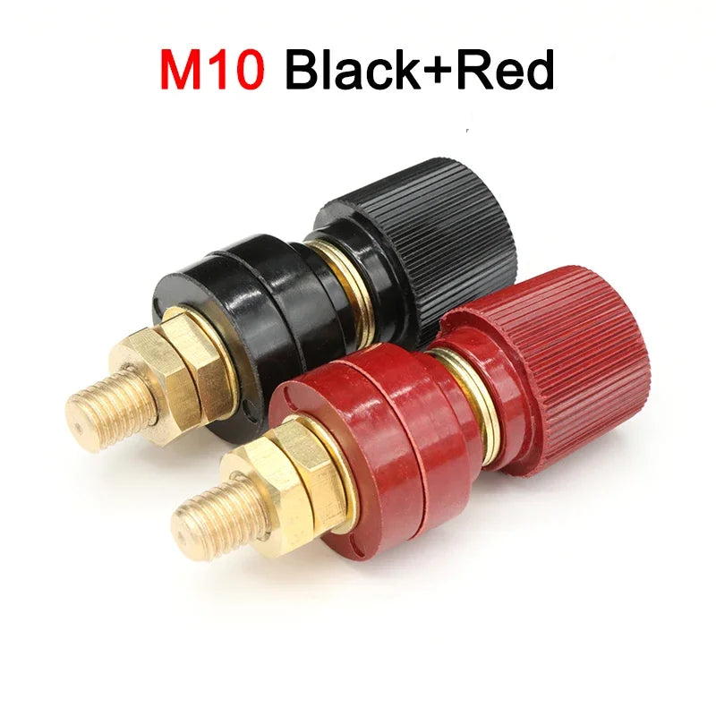 M5-M10 Battery Binding Post Terminal Set - Red and Black
