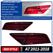 LED Tail Light Assembly for Audi A7 2011–2018