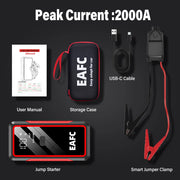 600A-2000A 12V Portable Car Jump Starter and Power Bank