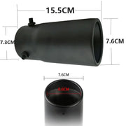 Universal Carbon-Fiber & Stainless Steel Exhaust Tip, 70/76mm