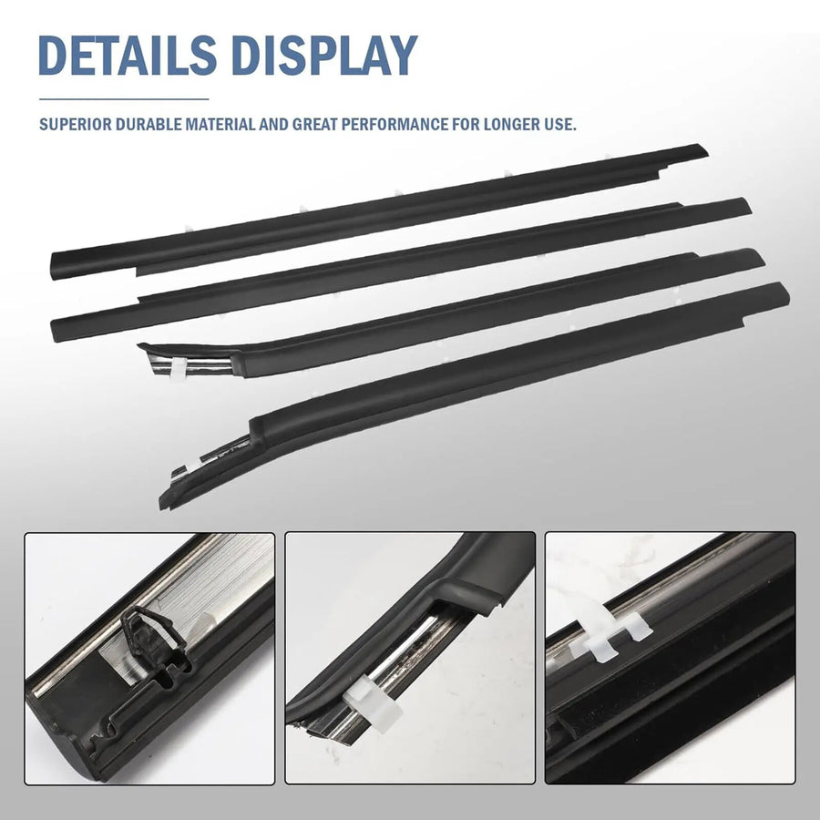 4-Piece Toyota Tundra Double Cab Outer Window Belt Moulding Set – 2000–2006