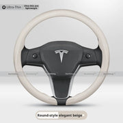 Nappa 37-38CM Steering Wheel Cover for Tesla Model Y Model 3 Car Interior