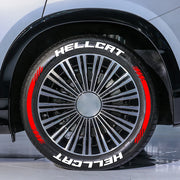 For 4 Tires Hellcat 8PCS 3D Tire Letter Stickers Waterproof Pvc Wheel Decals Car