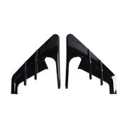 Bright Carbon Fiber Car Side Camera Flanks Covers Spoiler Decorative Protector Guards Dustproof DIY Kit