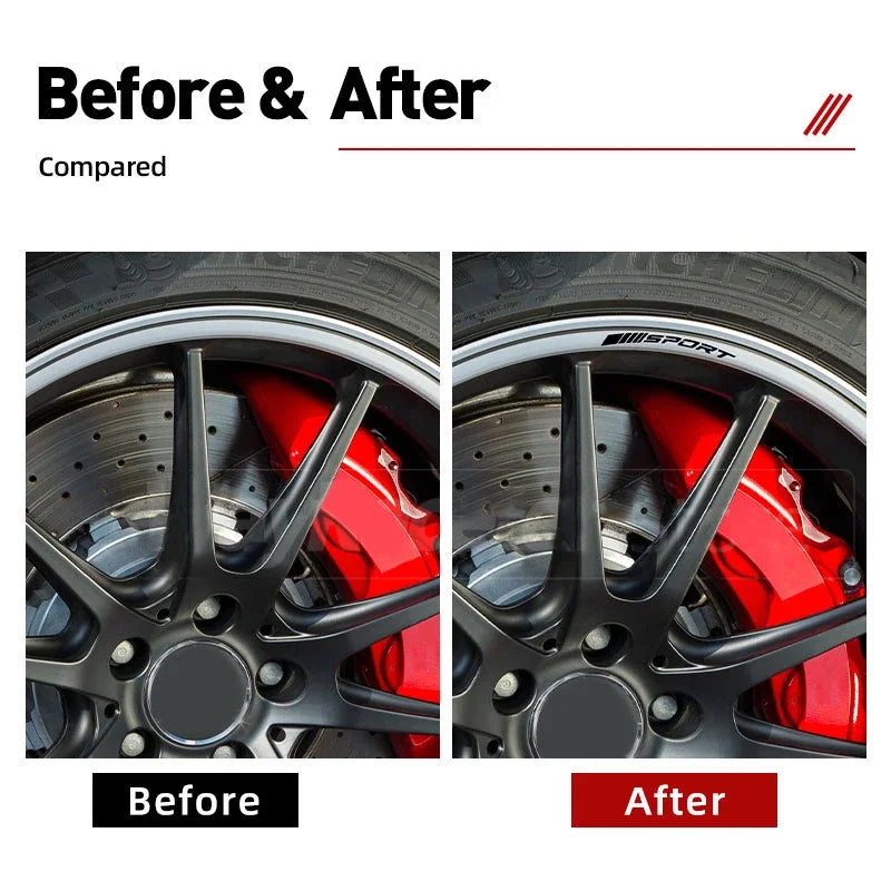 4-Piece Reflective Wheel Rim Decal Set
