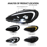 LED Projector Headlight Assembly Pair for Chevrolet Corvette C6 2005–2013