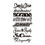 1set JDM Reflective Car Sticker Moto Racing Decor Vinyl Decal
