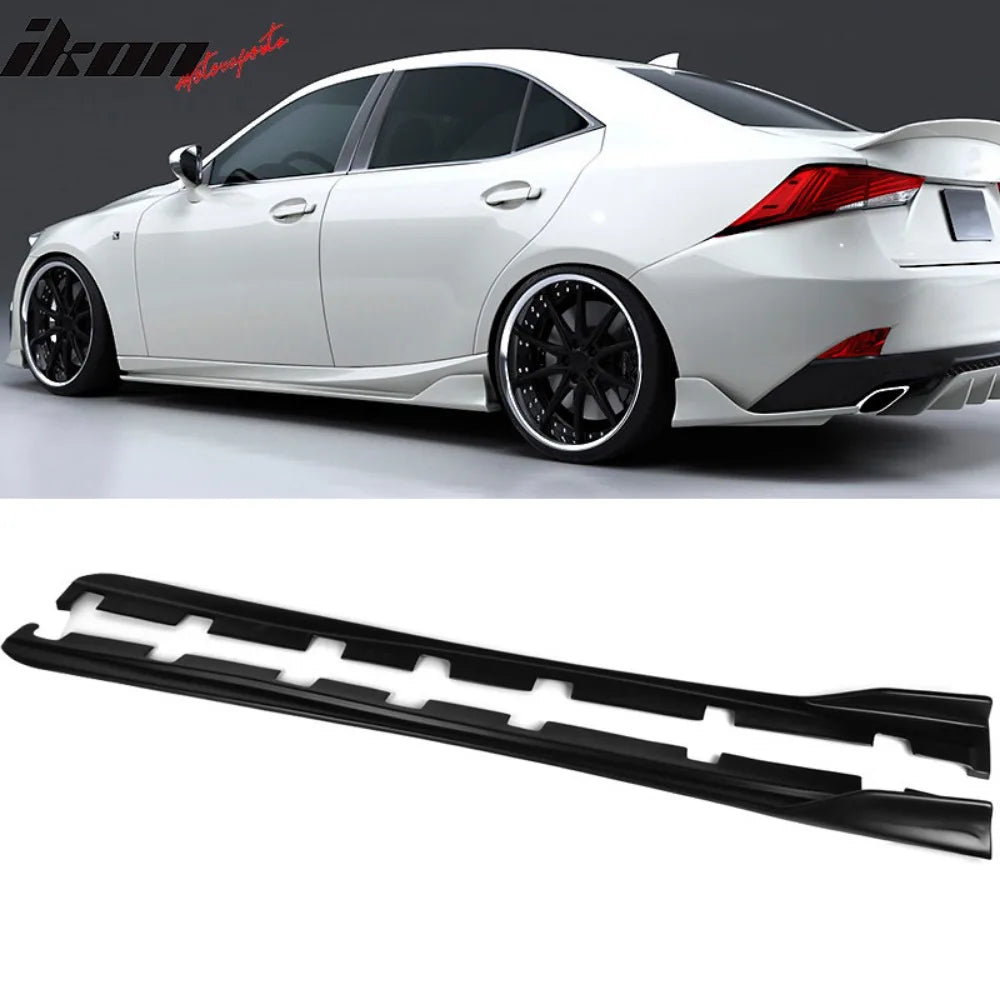 AR-Style Matte Black Side Skirts for 2014–2020 Lexus IS
