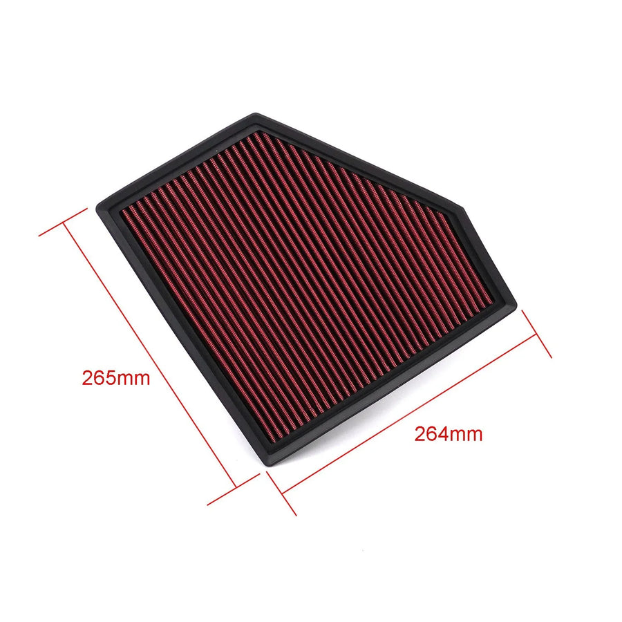 High-Flow Washable Engine Air Filter for BMW 1/2/3/4 Series
