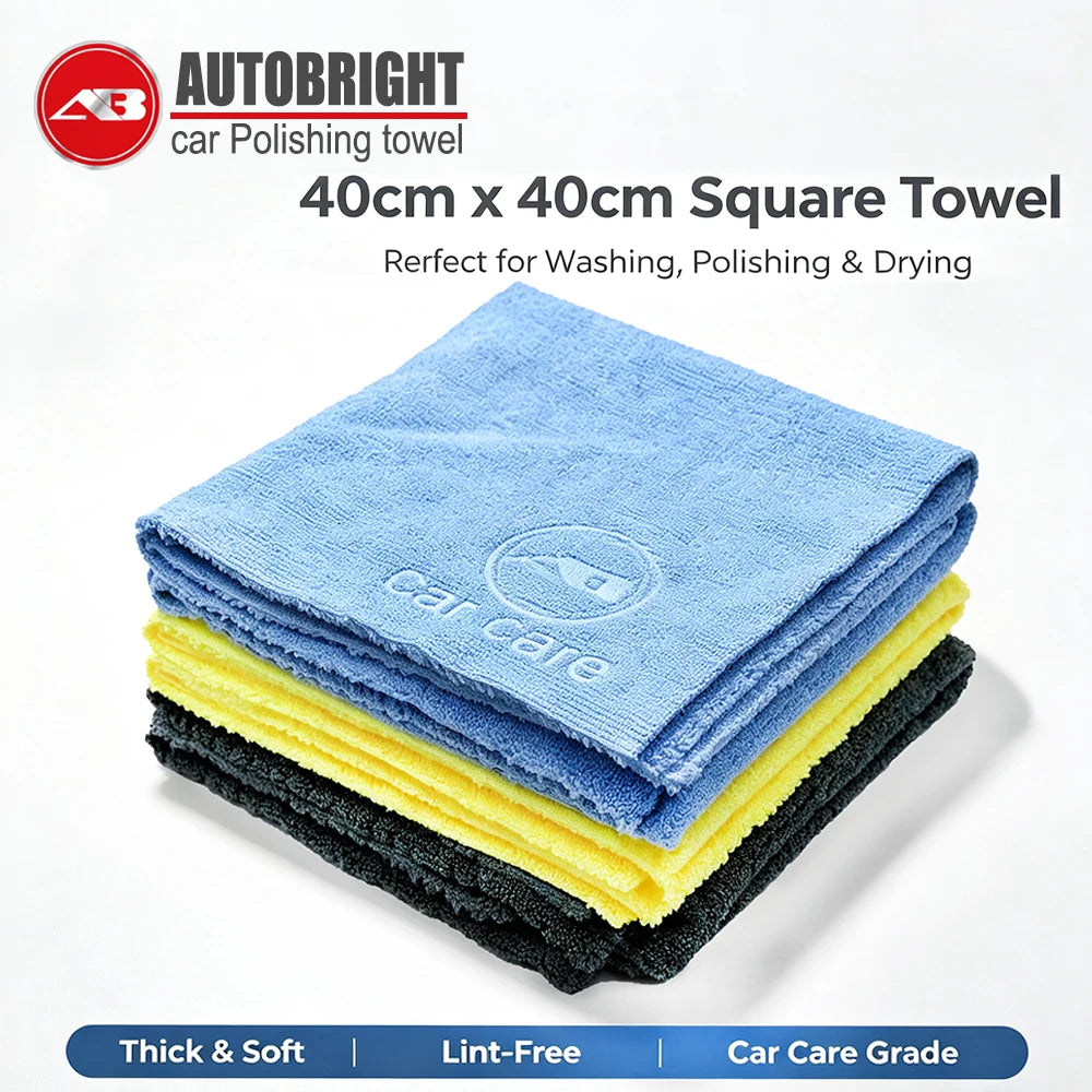 40 x 40 cm Microfiber Car Cleaning Towels, 5-Pack