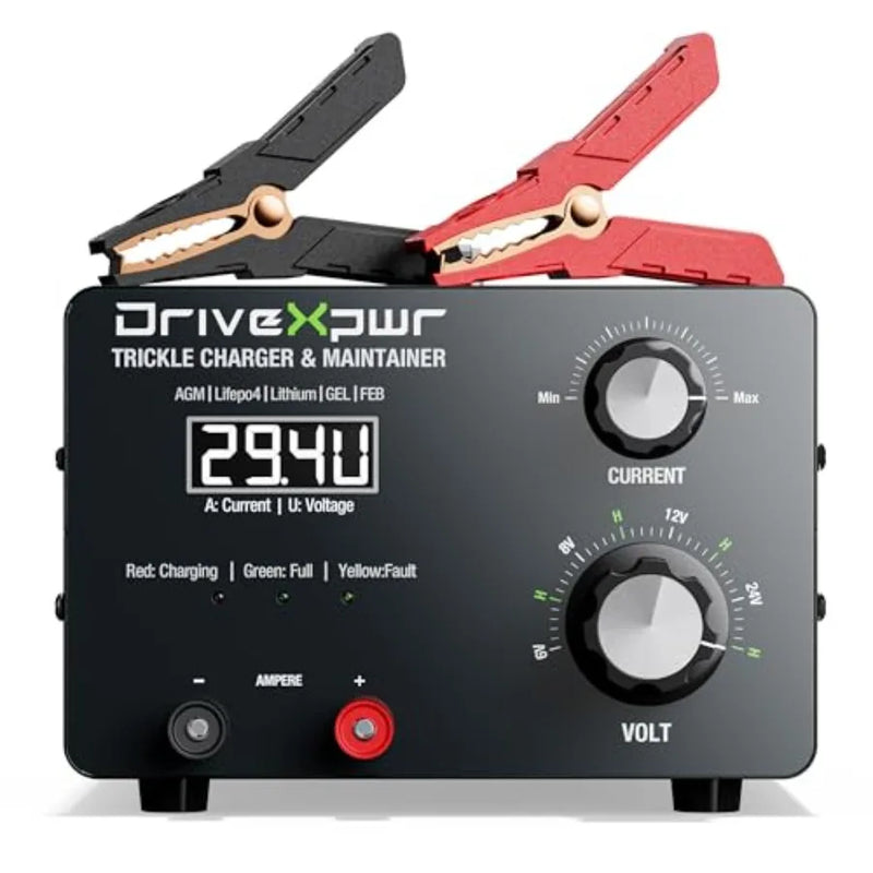 15A Smart Battery Charger and Maintainer - 6V, 8V, 12V or 24V