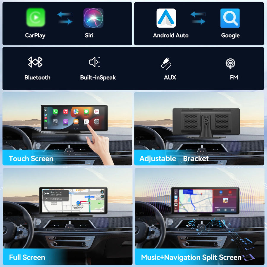 Portable Wireless CarPlay and Android Auto Display
