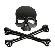 3D Metal Skull Skeleton Crossbones Car Motorcycle Sticker Truck Label Emblem Badge Decal Logo Car Styling