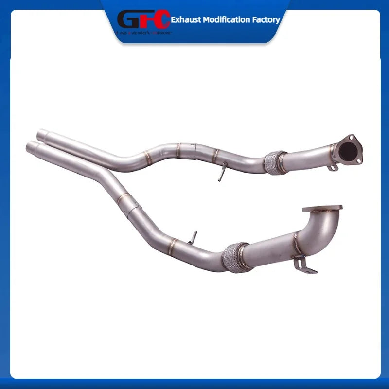 304 Stainless Steel Exhaust Front Pipe for Audi S4 S5 3.0T