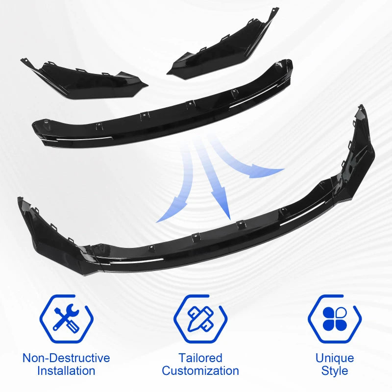 MP-Style Front Bumper Lip for BMW M3/M4 G80/G82/G83 2021-2025