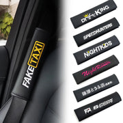 JDM Anime-Style Leather Seat Belt Shoulder Pads - Pair