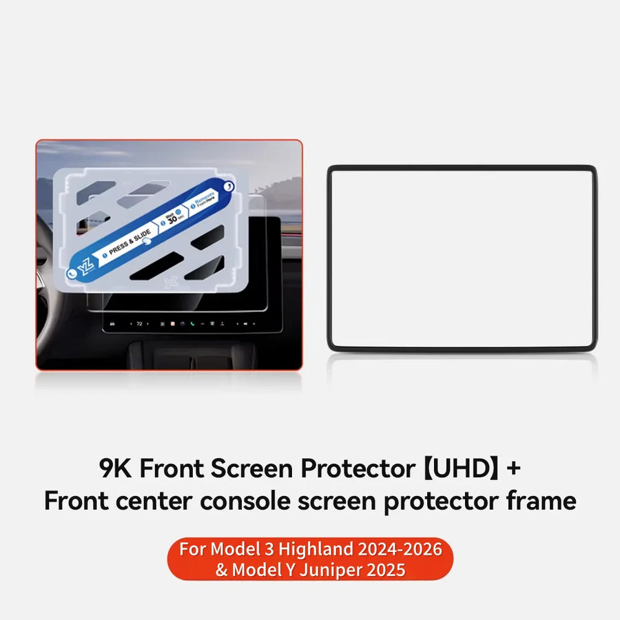 Rear Center Tempered-Glass Screen Protector for Tesla Model 3/Y Highland and Juniper