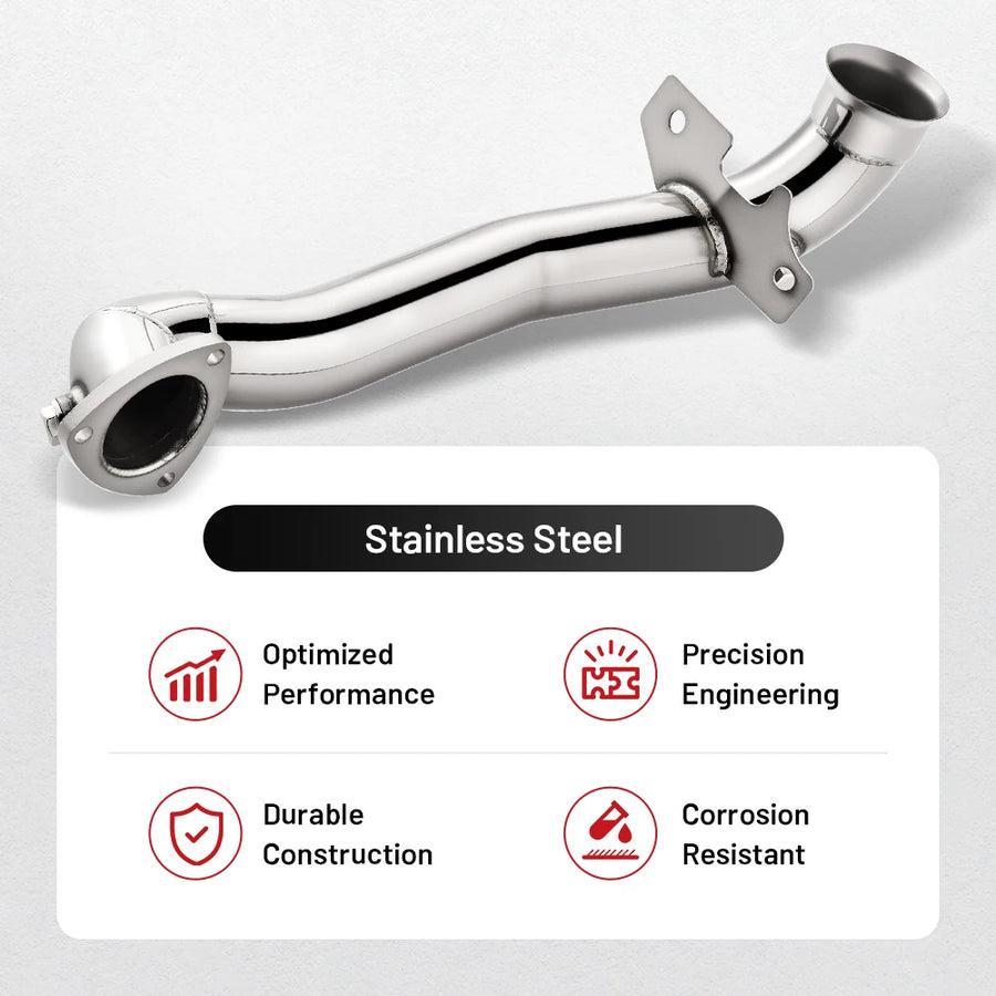 Stainless Steel 2.5in Exhaust Downpipe for 2007–2016 MINI Cooper/Clubman/Countryman