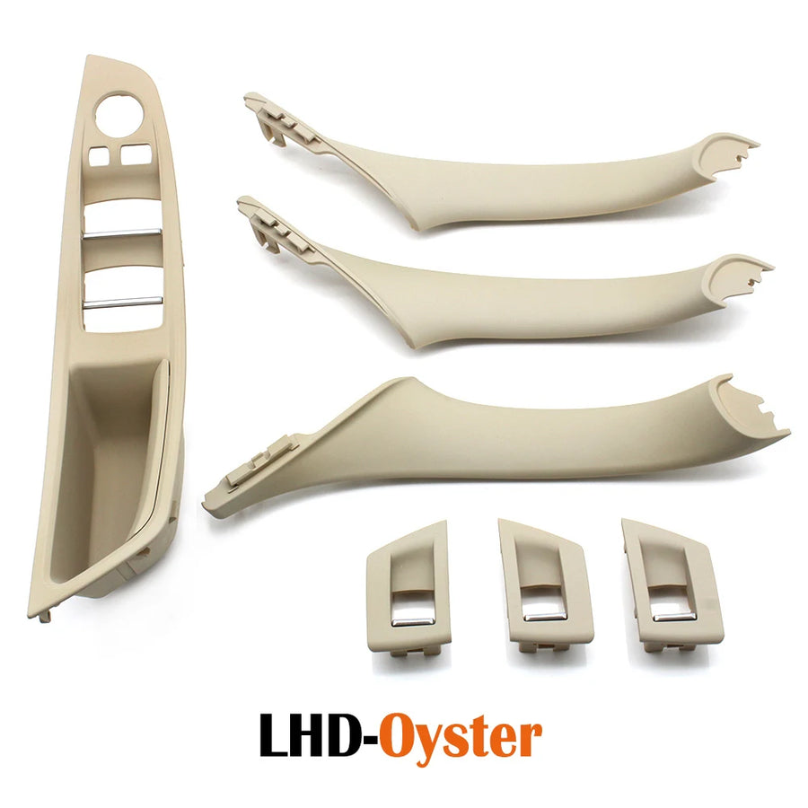 LHD RHD Beige Black Brown Oyster Car Interior Door Armrest Inside Pull Handle Set for BMW 5 Series F10