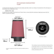 K&N Universal High-Flow Cone Intake Air Filter – 2.5, 3, 3.5 & 4-Inch