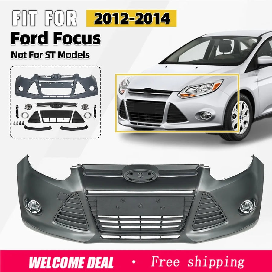 Front Bumper & Grille Kit – 2012–2014 Ford Focus