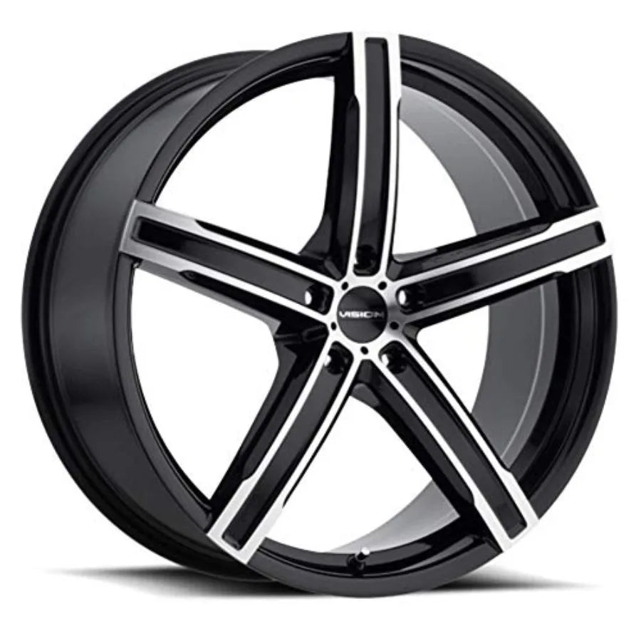 17×8 Black Machined Wheel – 5×114.3, +38 mm Offset