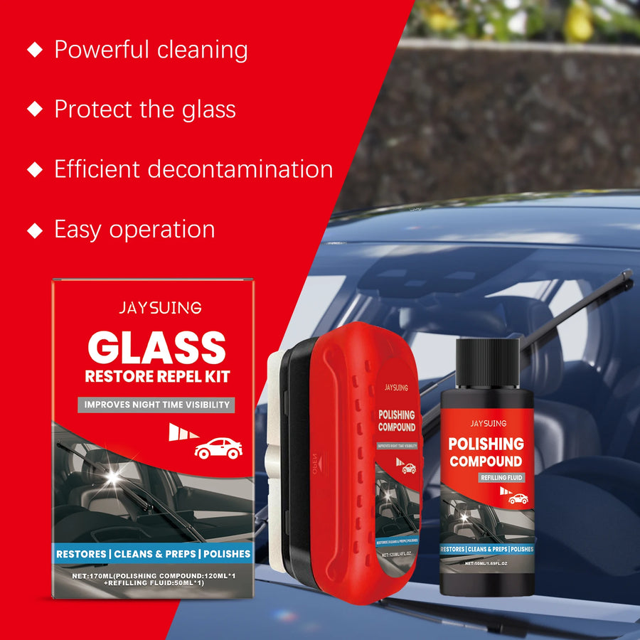 Automotive Glass Oil-film Remover Kit