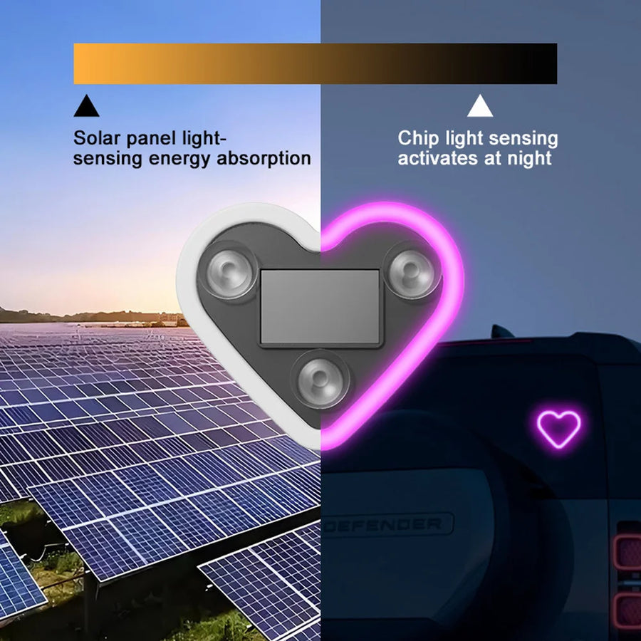 Solar-Powered RGB Car Window Ambient Light