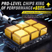 2-Piece H1/H3/H4/H7/H11/9005 LED Headlight Bulb – 6000K, CANBUS