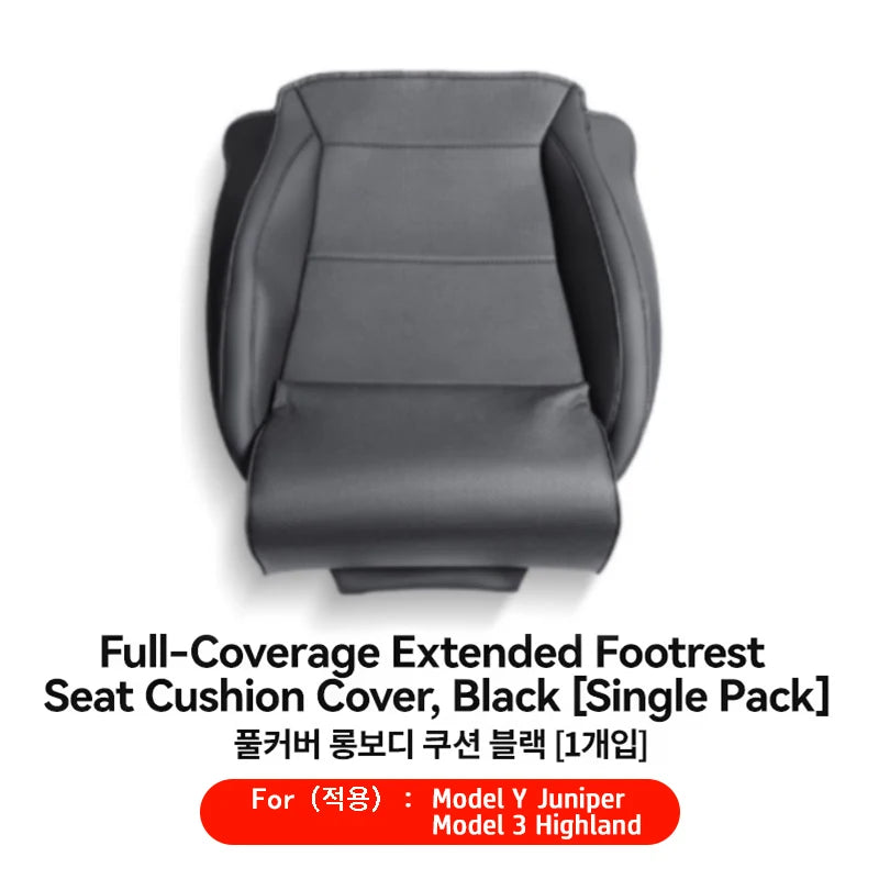Memory-Foam Car Seat Cushion with Extended Leg Support
