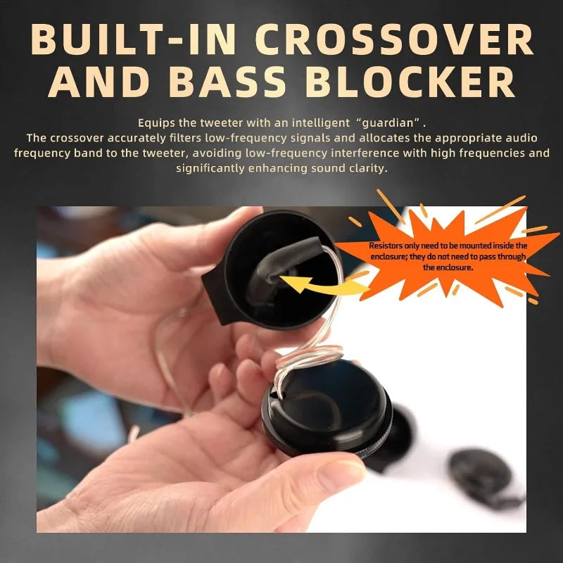 1-Inch 240W Silk-Dome Car Audio Tweeters