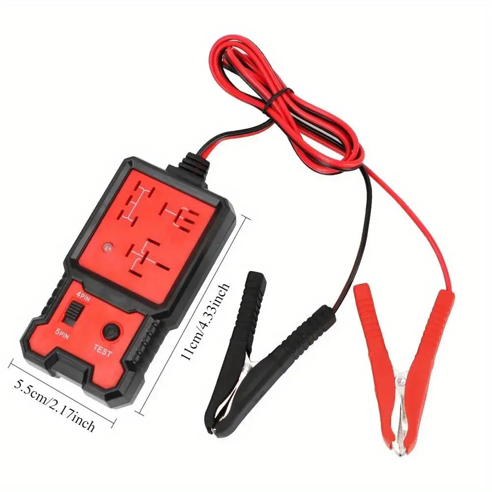 Universal 12V Automotive Relay and Voltage Tester with LED Indicator