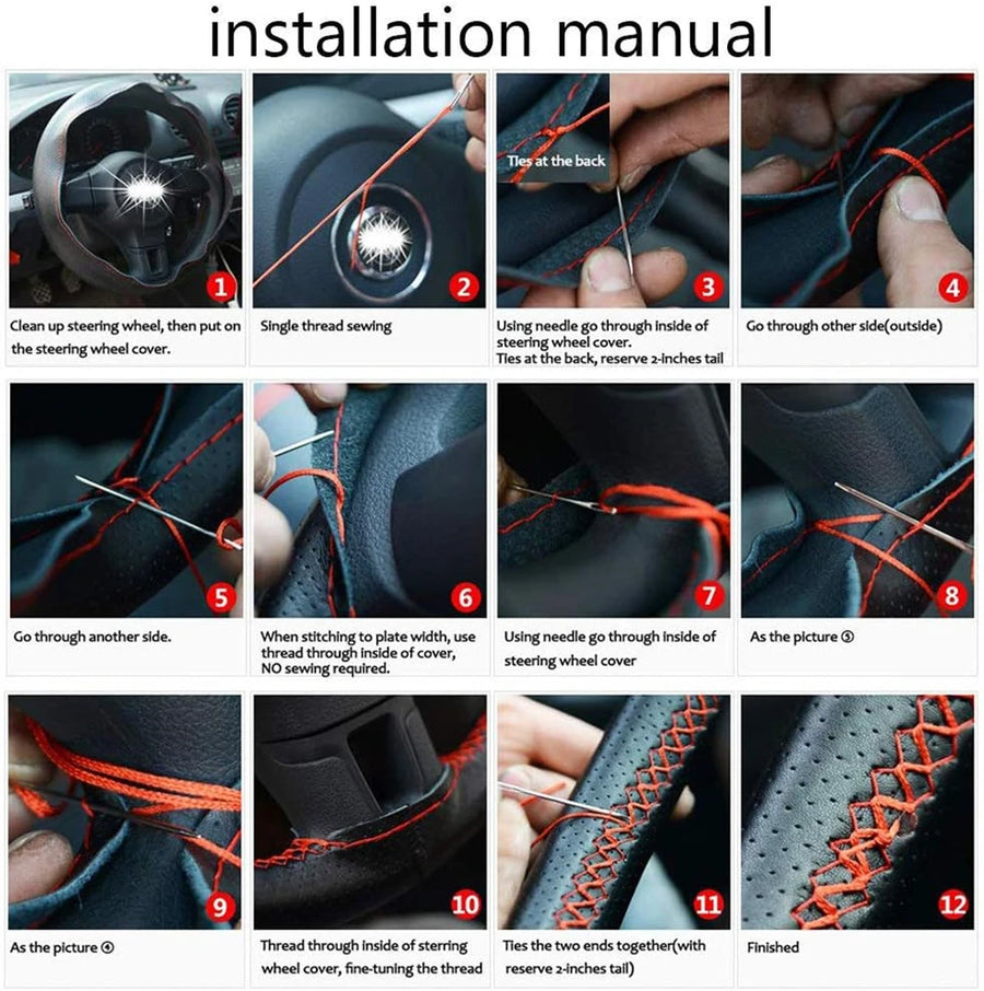 Universal Leather Car Steering Wheel Cover