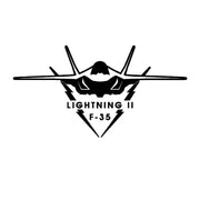 F-35 Fighter Reflective Car Window Decal