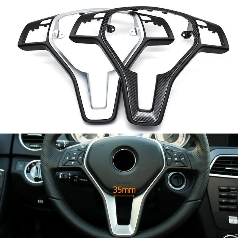Steering Wheel Carbon Fiber Cover Panel Trim for Mercedes-Benz W176 W246 W204 X204 W212 W207 W156