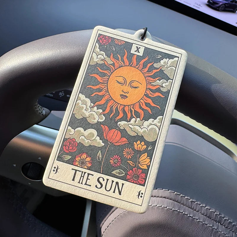 Vintage The Sun Tarot Hanging Car Air Freshener