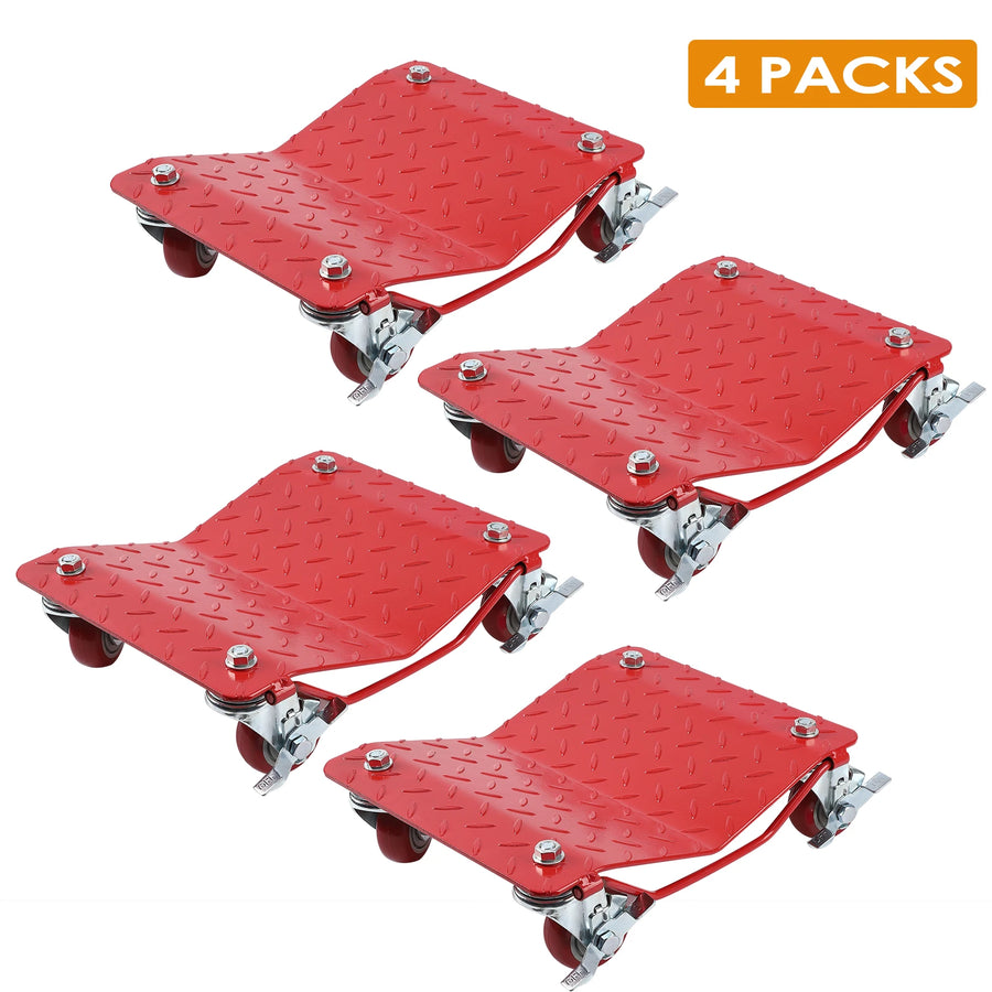 1,500 lb Vehicle Wheel Dolly Set with Swivel Casters