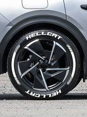 For 4 Tires Hellcat 8PCS 3D Tire Letter Stickers Waterproof Pvc Wheel Decals Car