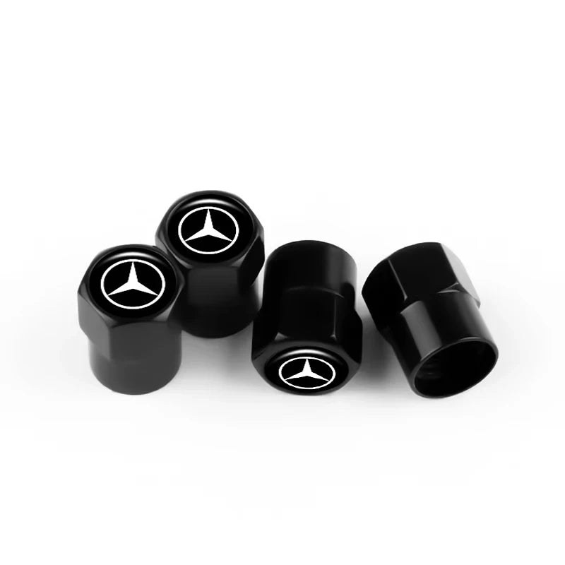4-Piece Metal Tire Valve Cap Set for Mercedes-Benz