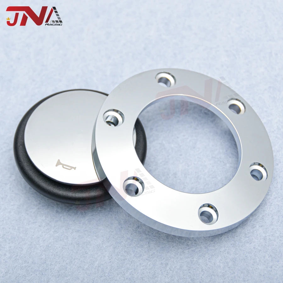 Universal Horn Button Chrome Billet Suit Classic Steering Wheel Horn Push Cover 70MM PCD