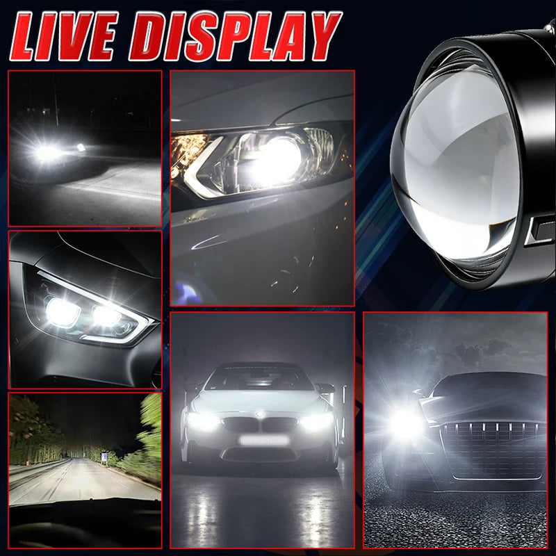 LED Projector Headlight Bulb for H4/H7/9005/9006 – 6000K